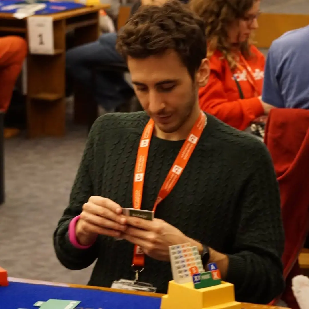 Santi playing Bridge